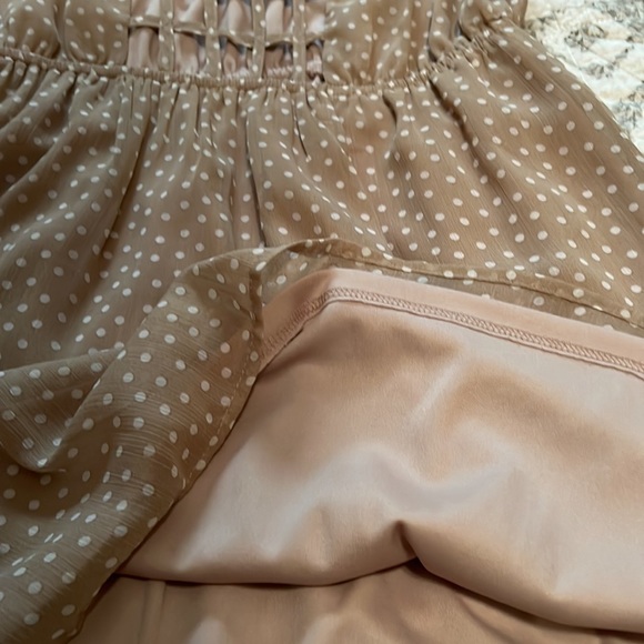 Cage back mini dress with polka dots and pockets - Picture 4 of 4